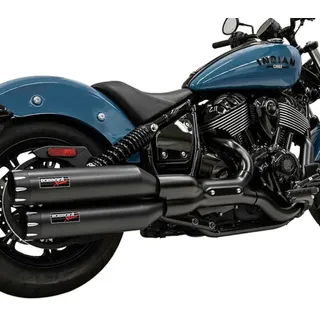 Bassani Xhaust 8ch17b 4 ́ ́ Indian Chief 111 Abs Nicht Homologierter Schalldämpfer - Silver - Not Homologated