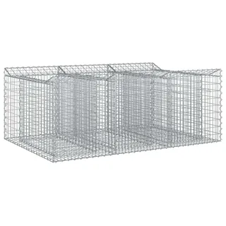 vidaXL Gabionen-Hochbeet Silber - Silber