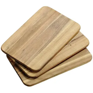 KESPER Frühstücksbrettchen Akazienholz 3-tlg. 1 x 15 x 23 cm Braun