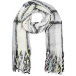 styleBREAKER XXL-Schal "Web Strickschal Streifen bunt" 1 Stk., grau, schwarz, gelb