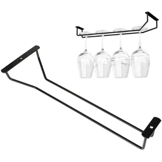 ARubyForest Weinglashalter Weinglas Halter aus Metall Weinglashalter Hängend Glashalter Hängend Weinglas Halterung Wine Glass Holder für KüChe Bar Restaurant Schwarz