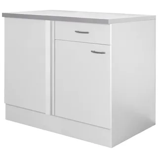 Flex-Well Unterschrank Eckunterschrank Wito 110 x 60 x 86 cm Weiß