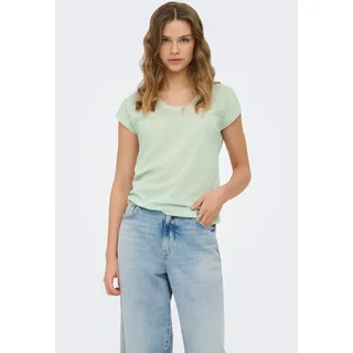 Only Onlsilvery S/S V Neck Lurex Top JRS Noos Grün M
