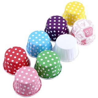 100er Cupcake Förmchen Papier Kuchen Cupcake Liner Fall Wrapper Muffin Baking Cup für Party Hochzeit Weihnachten 7 Farben(Grün)