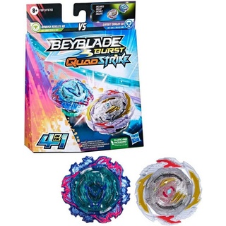 Hasbro Beyblade Burst QuadStrike Gambit Dragon D8 und Ambush Achilles A8 Kreisel Doppelpack, Battle Kreisel Spielzeug