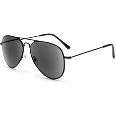 VEVESMUNDO Herren Lesebrille Sonnenlesebrille Metall Sonnenschutz Sonnenbrille Getönt Lesehilfe mit Etui (Schwarze Sonnenlesebrille, 1.0)