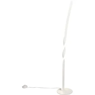 REALITY Leuchten LED Stehlampe "GINKO, LED Stehleuchte mit 19W 2100 Lumen 4000K kaltweiß" LED-Board 1 Stk. Kaltweiß Stehlampe mit Fußschalter + 180cm Kabel, Höhe 110 cm Ø 20cm, weiß matt