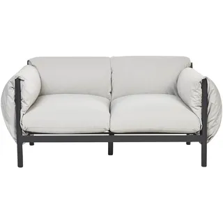 Beliani Esperia 2-Sitzer 120 x 70 x 70 cm Grau/Schwarz