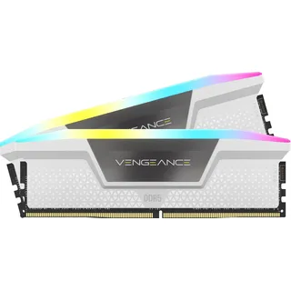 Corsair Vengeance RGB DDR5 RAM 32GB (2x16GB) 6000MHz CL36-44-44-96 1.4V AMD EXPO Intel XMP Desktop-Computer-Speicher - Weiß (CMH32GX5M2E6000Z36W)