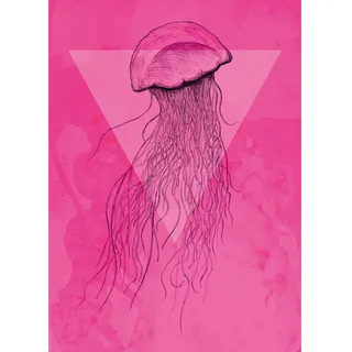 KOMAR Wandbild Jellyfish Pink 50 x 70 cm