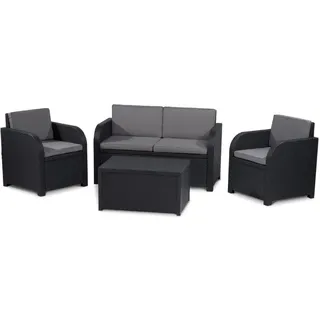 Keter Gartenmöbel Keter Modena Set mit Ablagetisch braun / taupe KT-610015 - Braun