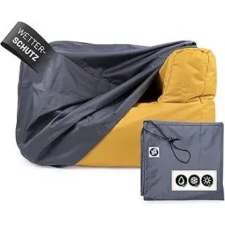 Lumaland Wetterschutzhaube - Abdeckung für den Modularen Sessel | Abdeckplane Sitzsack wetterfest | Schutzhülle Bean Bag wasserdicht | Regenschutz & Sonnenschutz für Sessel | Abdeckhaube Sofa & Pouf
