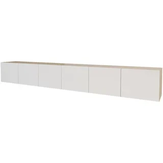 altdecor Elio-W Lowboard 300x40x40 cm Braun/Weiß Holz