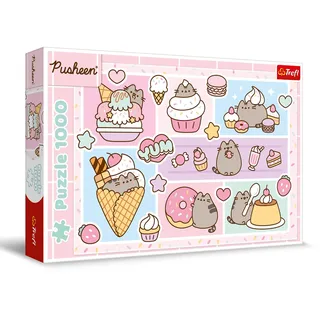 Trefl Pusheen, Sweet Pusheen - Puzzle 1000 Teile - Kreative Unterhaltung, für Erwachsene und Kinder ab 14 Jahren