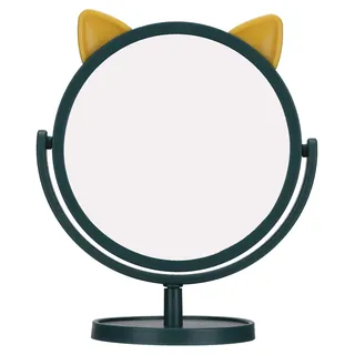 Schminkspiegel, verstellbar, klar, exquisit, flexibel, praktisch, niedlich, klein, für Zuhause, Wohnheim, Schwarzgrün