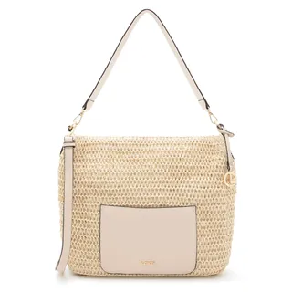 L.CREDI Schultertasche Umhängetasche Ramina Hobo Bag White Sand beige - Beige