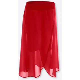 A-Linien-Rock CLASSIC BASICS, Damen, Gr. 44, lila (erdbeere), 100% Polyester, unifarben, wadenlang, Röcke A-Linien-Rock