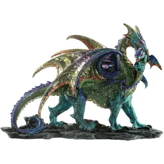 aucune Figur Drache Mere du Futur 33 cm, Kunstharz, gemischt, Höhe 33 cm, Breite 48 cm, Tiefe 21 cm