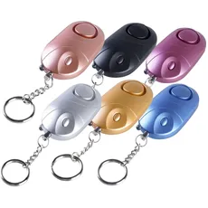 BXROIU 6er Persönlicher Alarm Taschenalarm 140dB Sirene Selbstverteidigung Sicherheit Schlüsselanhänger (Mehrfarbig)