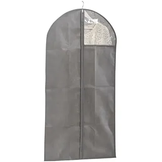 Zeller 14612 Kleiderhülle mit Fenster, Vlies, Stoff, grau, 60 x 120 x 1 cm