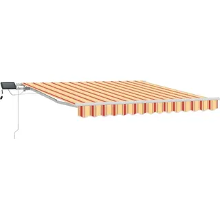 Einziehbare Markise mit Gelb und Orange 300 x 250 cm Stoff - Gelb