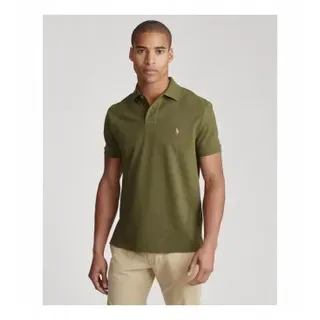Polo Ralph Lauren für Herren. 710782592014 Grünes Piqué-Poloshirt (S), Lässig, Baumwolle, Kurzarm