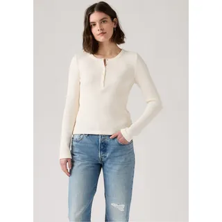 Levi's - Damen, - Dry GOODS Henley Shirt gardenia, - Neutral M - M