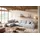 Sofa MADELINE Wohnlandschaft U-Form Cord hellgrau Longchair rechts - Hellgrau