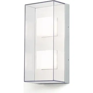 Konstsmide Außenwandleuchte Aluminium 31,0 cm inkl. LED-Lampe grau