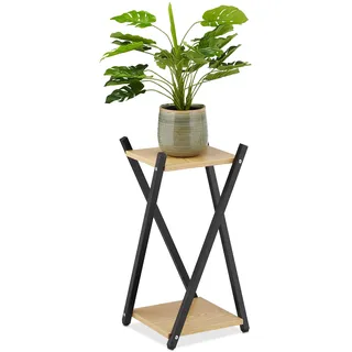 Relaxdays Blumenständer 29 x 57 x 29 cm Schwarz