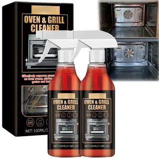 2 Stück Backofen & Grillreiniger Extra Stark,Backofenreiniger Spray & Oven Cleaner Heavy Duty,Kraftvoller Grill und Backofen Cleaner,Grill & Ofen Clean Krustenlöser,Entfernt hartnäckige Verkrustungen
