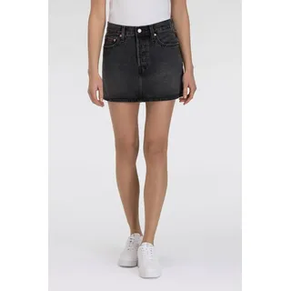 Levi's Jeansrock »ICON SKIRT« mit Used-Effekten und ausgefransten Kanten, Gr. 30, DARK MIRROR, , 62150523-30