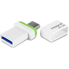 Integral USB-Stick, 32 GB, USB 3.1 & Type-C Fusion Doppelstecker für Datensicherung zwischen Smartphones, PC, Macs, Tablets USB C