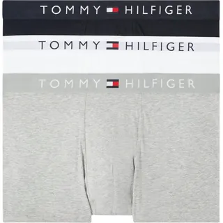 Tommy Hilfiger Herren Boxershorts Trunks Unterwäsche, Mehrfarbig (Grey Htr/White/Desert Sky), M