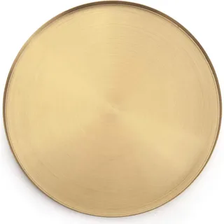 Tablett - Küchenbrett - Servierplatte - Rund - Metall - Gold