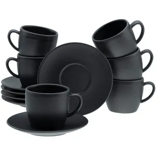 CreaTable Cappuccinotasse 0,3 l Schwarz 12 St.