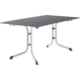 SIEGER Klapptische mit Polytec® Platte, Gestell Graphit, Tischplatte Schiefer anthrazit