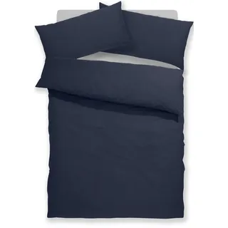 LeGer Home by Lena Gercke Bettwäsche »Anisa in Gr. 135x200, 155x220 cm oder 200x200« 2 Stk., tlg. Bettwäsche aus Baumwolle, unifarbene Bettwäsche mit Reißverschluss blau