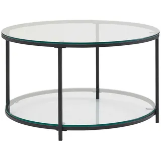 Wohnling Couchtisch Transparent Glas 80 x 80 x 45 cm