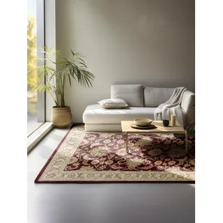 Nouristan Orientalischer Teppich – Läufer Orientalisch Klassisch Orient Wohnzimmerteppich dicht gewebt mit Bordüre Flachgewebe für Wohnzimmer, Schlafzimmer, Esszimmer, Flur – Rot, 200x280cm