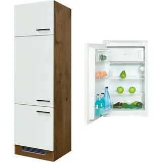 Flex-Well Küchenzeile Vintea 60 cm weiß Kühlschrank