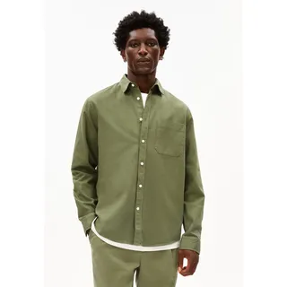 GMT DYE LEINENLANGARMHEMD |  Leinen-Mix - grün (S)