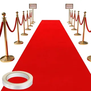 Piashow Roter Teppich Läufer, Hochzeitsteppich Messeteppich Eventteppich