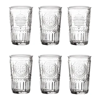 Bormioli Rocco – Romantic – Gläser im 6er-Set – 30,5 cl – aus durchsichtigem Glas – 8 x 8 x 12,5 cm