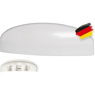 BAUHELD® Fenster Wasserschlitzkappen 25-30 mm [30 Stück] - Abdeckung aus beständigem ASA Kunststoff [Made in Germany] - Zum Auffangen von Kondenswasser am Fensterrahmen Lüftungsschlitz - RAL 9003