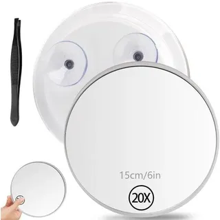 20-fach kosmetikuspiegel, 15 cm, mit Lupe, Make-up-Spiegel, Reise-Spiegel - Bunt