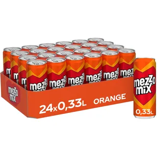 Mezzo Mix , Einzigartiges Mischgetränk aus Cola & Orange in stylischen Dosen , 24 x 330ml