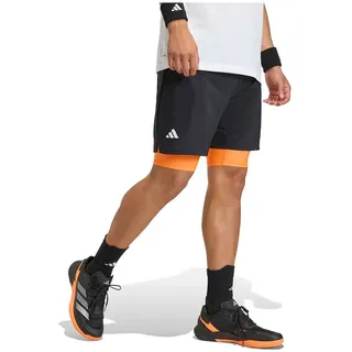 Adidas Club Tennis Climacool 2in1 Kurze Hose - Black / Pure Orange - L