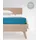 Spannbettlaken Mako-Satin 90 x 200 - 140 x 200 - 180 x 200 cm Blau