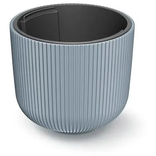 Grauer Pflanzkübel mit Behälter, Kollektion Milly, 29,8 x 29,8 x 25,7 cm, Fassungsvermögen 14 L.